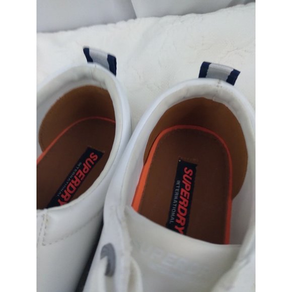 Superdry Men's Truman White Sneakers Lace Up Size US 10 UK 9 PREOWNED - Picture 13 of 16